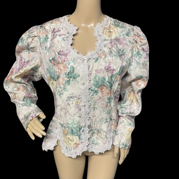 Vintage Nah Nah Collections by Jonathan Tait Cottagecore Floral Blazer 13/14 EUC - Picture 2 of 9